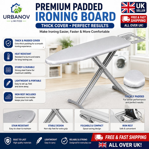 Thickly padded ironing board - thickly,
