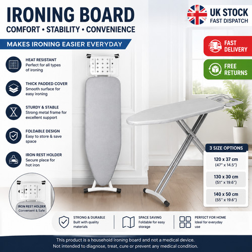 Thickly padded ironing - padded, board